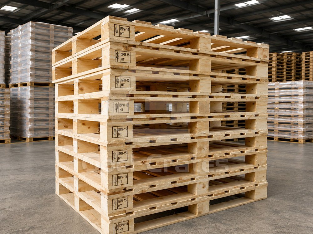 ISPM-15 Heat Treated Wooden Pallet